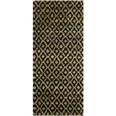 BOHEMIAN, BLACK / GOLD, 2'-6" X 12', Area Rug