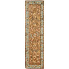 BERGAMA, BROWN / BLUE, 2'-3" X 12', Area Rug