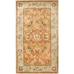 BERGAMA, BROWN / BLUE, 4' X 6', Area Rug