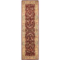 BERGAMA, RED / DARK BEIG, 2'-3" X 12', Area Rug