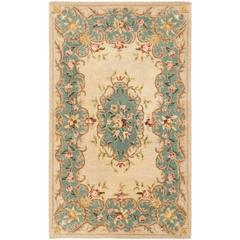 BERGAMA, IVORY / LIGHT BLUE, 3' X 5', Area Rug