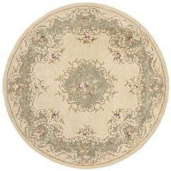 BERGAMA, IVORY / LIGHT BLUE, 8' X 8' Round, Area Rug