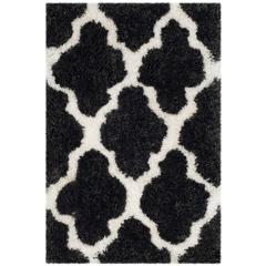 SG-BSG-Barcelona Shag, GRAPHITE / IVORY, 3' X 5', Area Rug, BSG319D-3