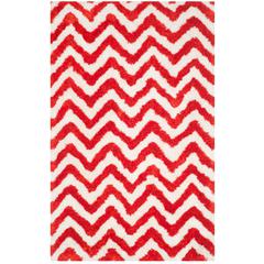 SG-BSG-Barcelona Shag, IVORY / RUST, 5' X 8', Area Rug, BSG320E-5