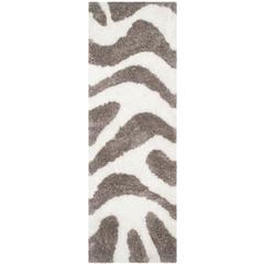 SG-BSG-Barcelona Shag, IVORY / SILVER, 2'-3" X 7', Area Rug, BSG321A-27