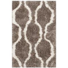 SG-BSG-Barcelona Shag, SILVER / IVORY, 3' X 5', Area Rug