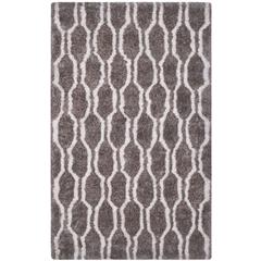 SG-BSG-Barcelona Shag, SILVER / IVORY, 5' X 8', Area Rug