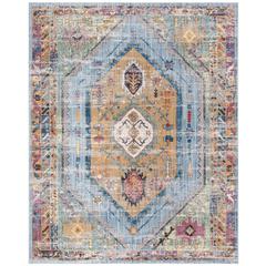 BRISTOL, BLUE / CAMEL, 8' X 10', Area Rug