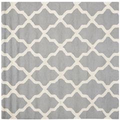 CAMBRIDGE, SILVER / IVORY, 4' X 4' Square, Area Rug, CAM121D-4SQ