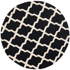 CAMBRIDGE, BLACK / IVORY, 6' X 6' Round, Area Rug, CAM121E-6R
