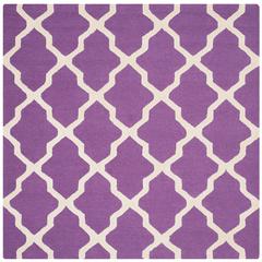 CAMBRIDGE, PURPLE / IVORY, 8' X 8' Square, Area Rug, CAM121K-8SQ