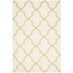 CAMBRIDGE, IVORY / LIGHT GREEN, 6' X 9', Area Rug