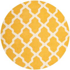 CAMBRIDGE, GOLD / IVORY, 8' X 8' Round, Area Rug, CAM121Q-8R