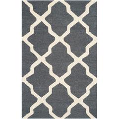 CAMBRIDGE, DARK GREY / IVORY, 2'-6" X 4', Area Rug, CAM121X-24