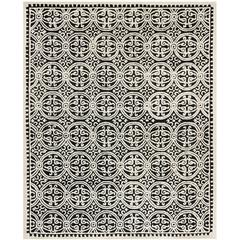 CAMBRIDGE, BLACK / IVORY, 11' X 15', Area Rug, CAM123E-1115