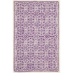 CAMBRIDGE, PURPLE / IVORY, 6' X 9', Area Rug, CAM123K-6