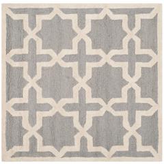 CAMBRIDGE, SILVER / IVORY, 6' X 6' Square, Area Rug, CAM125D-6SQ