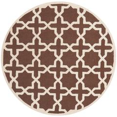 CAMBRIDGE, DARK BROWN / IVORY, 8' X 8' Round, Area Rug