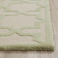CAMBRIDGE, IVORY / LIGHT GREEN, 6' X 6' Round, Area Rug, CAM125N-6R