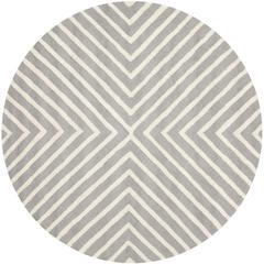 CAMBRIDGE, SILVER / IVORY, 6' X 6' Round, Area Rug, CAM129D-6R