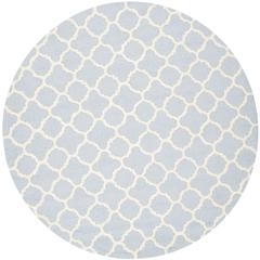 CAMBRIDGE, LIGHT BLUE / IVORY, 6' X 6' Round, Area Rug, CAM130A-6R
