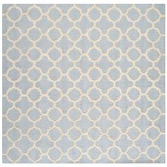 CAMBRIDGE, LIGHT BLUE / IVORY, 6' X 6' Square, Area Rug, CAM130A-6SQ