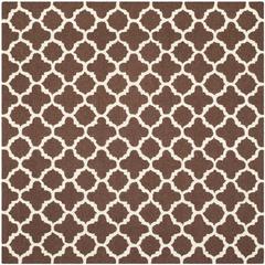 CAMBRIDGE, DARK BROWN / IVORY, 8' X 8' Square, Area Rug, CAM130H-8SQ