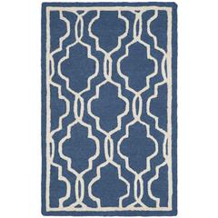 CAMBRIDGE, NAVY / IVORY, 2'-6" X 4', Area Rug, CAM131G-24