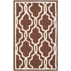 CAMBRIDGE, DARK BROWN / IVORY, 2'-6" X 6', Area Rug, CAM131H-26