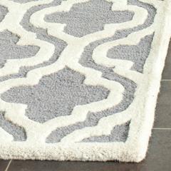 CAMBRIDGE, SILVER / IVORY, 2'-6" X 12', Area Rug, CAM132D-212