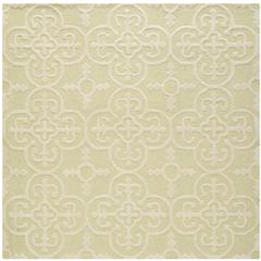 CAMBRIDGE, LIGHT GREEN / IVORY, 6' X 6' Square, Area Rug, CAM133B-6SQ