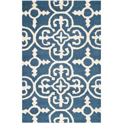 CAMBRIDGE, NAVY / IVORY, 2'-6" X 6', Area Rug, CAM133G-26