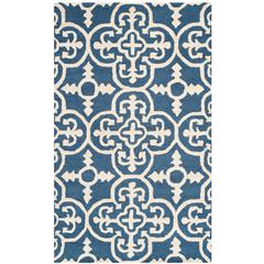 CAMBRIDGE, NAVY / IVORY, 3' X 5', Area Rug, CAM133G-3