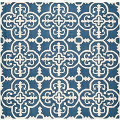 CAMBRIDGE, NAVY / IVORY, 6' X 6' Square, Area Rug, CAM133G-6SQ