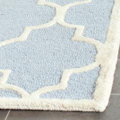 CAMBRIDGE, LIGHT BLUE / IVORY, 2'-6" X 12', Area Rug, CAM134A-212