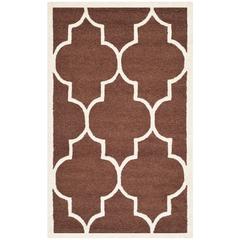 CAMBRIDGE, DARK BROWN / IVORY, 3' X 5', Area Rug, CAM134H-3
