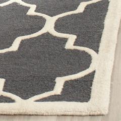 CAMBRIDGE, DARK GREY / IVORY, 4' X 6', Area Rug, CAM134X-4