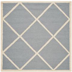 CAMBRIDGE, SILVER / IVORY, 6' X 6' Square, Area Rug, CAM136D-6SQ