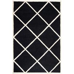 CAMBRIDGE, BLACK / IVORY, 6' X 9', Area Rug, CAM136E-6