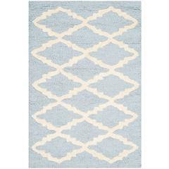 CAMBRIDGE, LIGHT BLUE / IVORY, 3' X 5', Area Rug, CAM137A-3