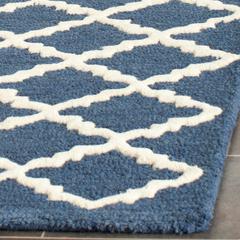 CAMBRIDGE, NAVY / IVORY, 2'-6" X 12', Area Rug, CAM137G-212