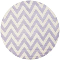 CAMBRIDGE, LAVANDER / IVORY, 6' X 6' Round, Area Rug, CAM139C-6R