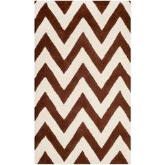 CAMBRIDGE, DARK BROWN / IVORY, 3' X 5', Area Rug, CAM139H-3