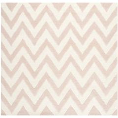 CAMBRIDGE, LIGHT PINK / IVORY, 6' X 6' Square, Area Rug, CAM139M-6SQ