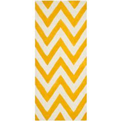 CAMBRIDGE, GOLD / IVORY, 2'-6" X 12', Area Rug, CAM139Q-212