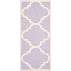 CAMBRIDGE, LAVANDER / IVORY, 2'-6" X 12', Area Rug, CAM140C-212