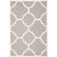 CAMBRIDGE, SILVER / IVORY, 4' X 6', Area Rug, CAM140D-4