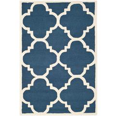 CAMBRIDGE, NAVY / IVORY, 4' X 6', Area Rug, CAM140G-4