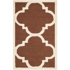 CAMBRIDGE, DARK BROWN / IVORY, 2'-6" X 12', Area Rug, CAM140H-212