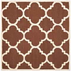 CAMBRIDGE, DARK BROWN / IVORY, 8' X 8' Square, Area Rug, CAM140H-8SQ